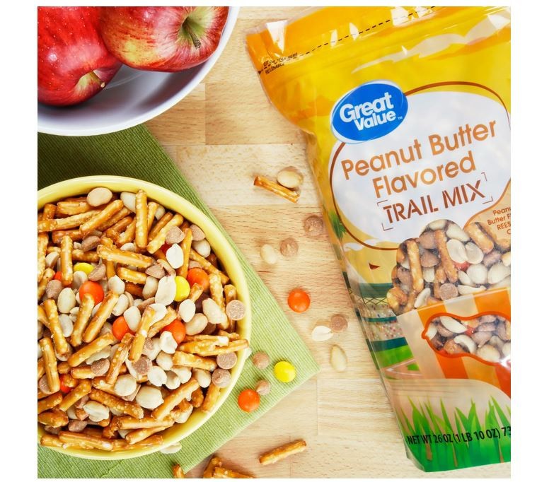 Great Value Peanut Butter Flavored Trail Mix Made with Reese's Pieces, 26 oz gallery