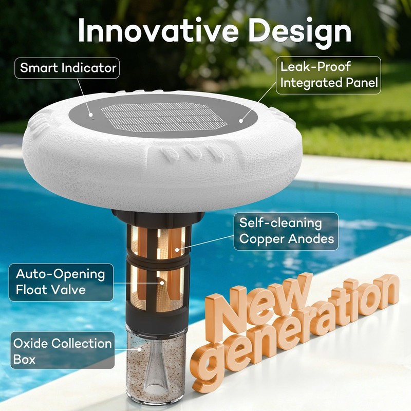 Solar Pool Ionizer – SelfCleaning Pool Ionizer with Copper Residue Collection... gallery