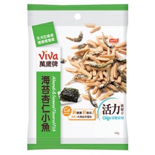 3× (Viva) Almond with small dried fish & Seaweed energy snack 115g each