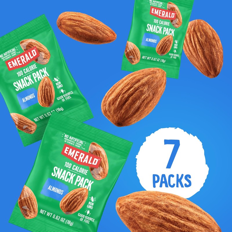Nuts Whole Almonds 7ct (1-Pack), 100-Calorie Individual Packs, Certified, Non... gallery