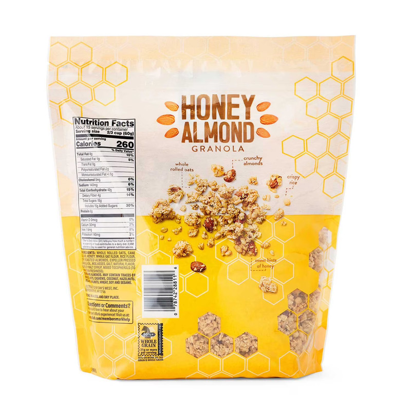 Member's Mark Honey Almond Granola, 32 oz gallery