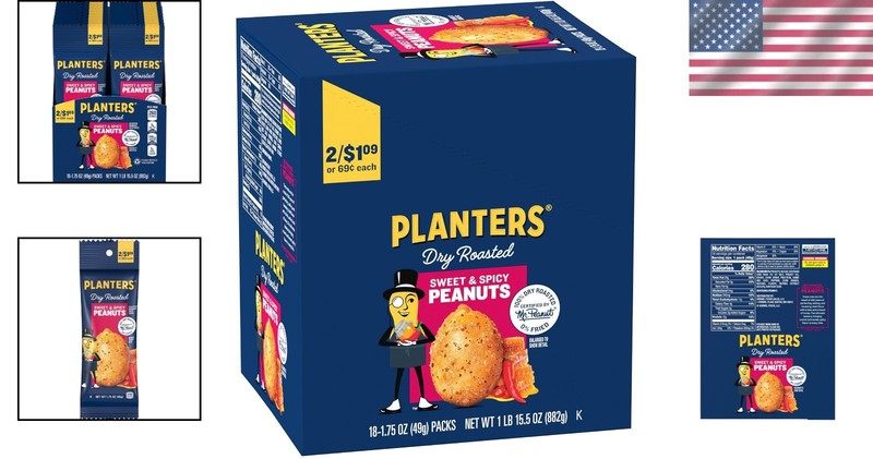 Spicy Dry Roasted Peanuts 18 Pack Kosher Snack Nuts gallery