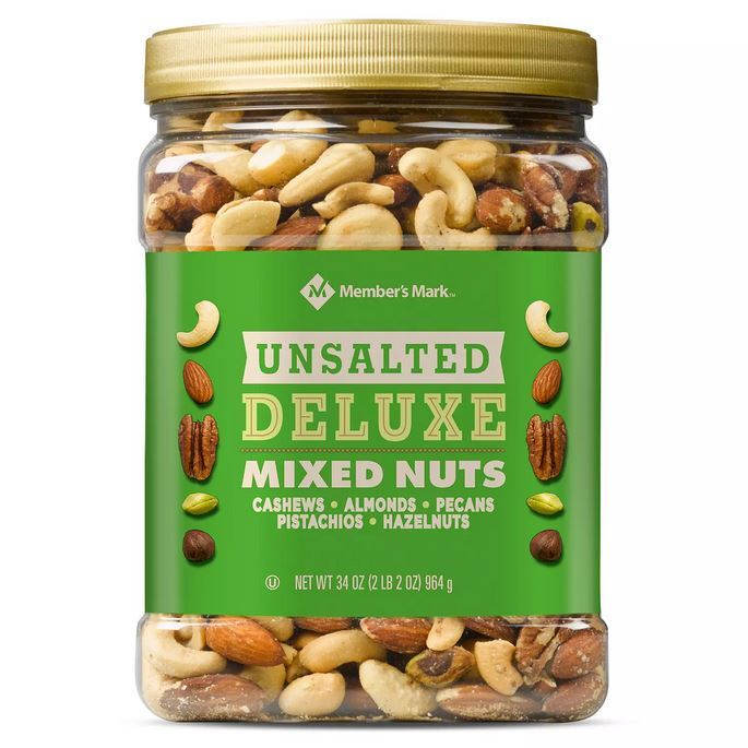 Member’s Mark Unsalted Deluxe Mixed Nuts (34 oz.)