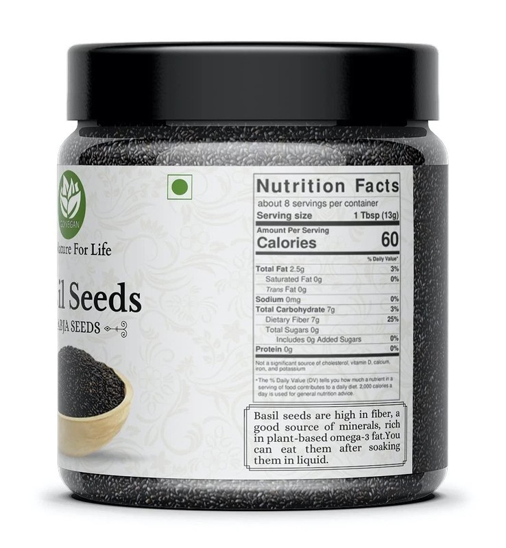 Go Vegan Basil Seeds 300gm gallery