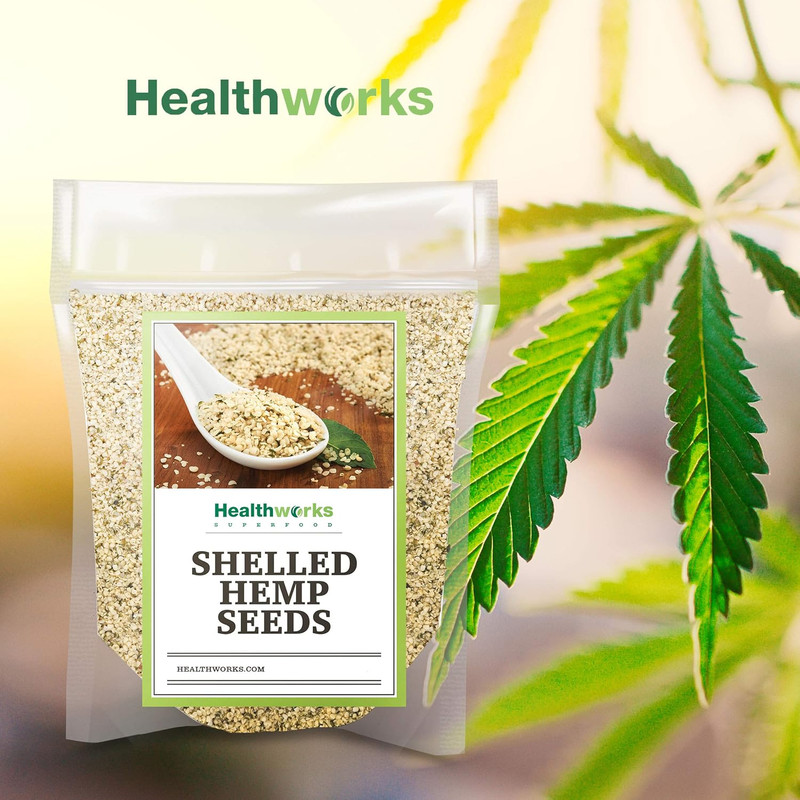 Healthworks Shelled Hemp Seeds 32 Oz - Omega 3 6 Protein Fiber gallery