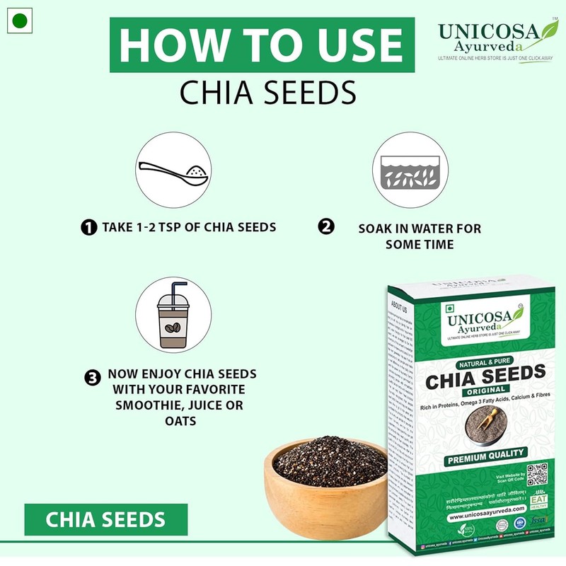 Unicosa Ayurveda Chia Seeds 250gm Each Pack Of 4 gallery