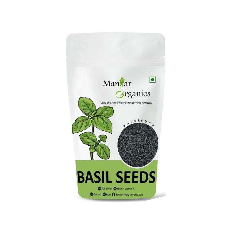 ManHar Organics Basil Seeds 1000gm