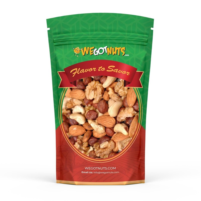 Premium Unsalted Mixed Nuts Snack - 3 lbs Resealable Bag, Kosher Cashews, Almond gallery