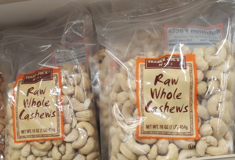 2 PACK TRADER JOE’S RAW WHOLE CASHEWS 16 OZ EACH