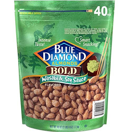 Nueces Con Sabor A Salsa De Soja Y Wasabi, 40 Oz Resellables Ba