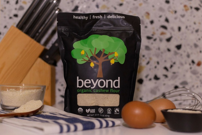 RAW ORGANIC CASHEW FLOUR- 2 LB by beyond (Non-GMO, Fairtrade, Vegan)