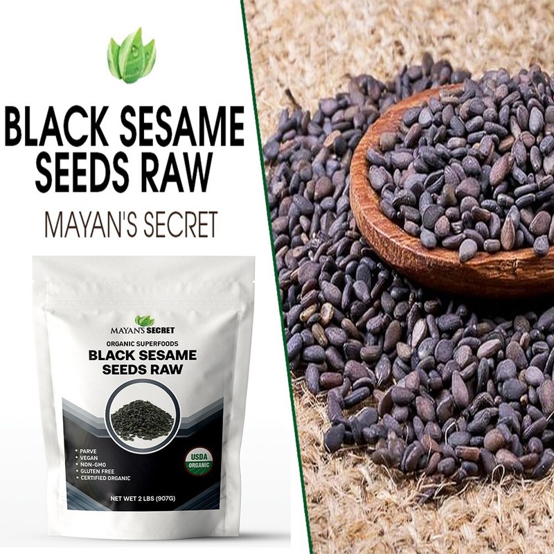 Organic Black Sesame Seeds 2 Lbs Raw Unhulled Lab-Tested gallery