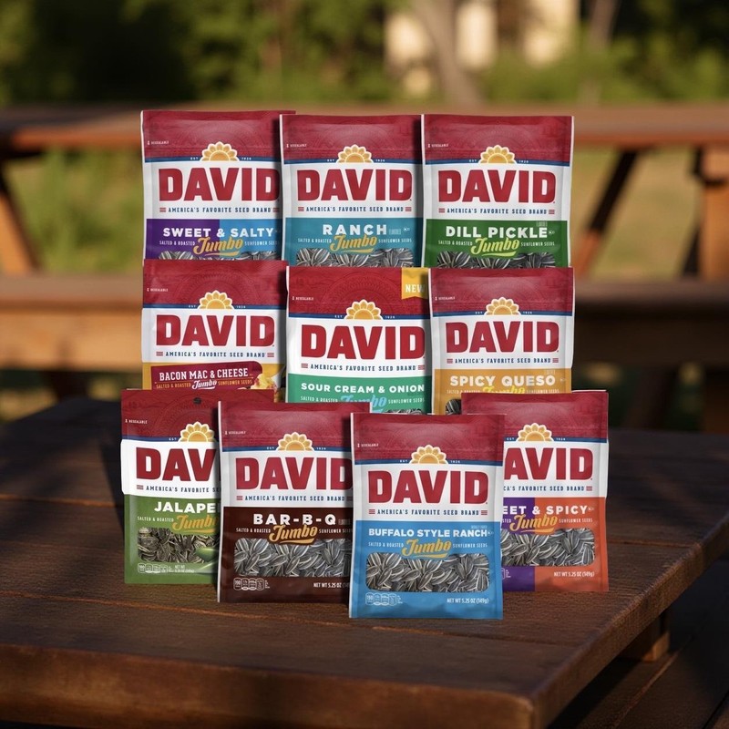 Tribeca Curations | David Sunflower Seeds Variety Pack, Curated Flavors - BBQ, D gallery