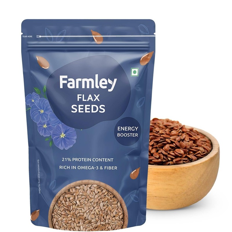 Farmley Premium Flax Seeds,Rich in Fiber & Omega -3 (200gm)