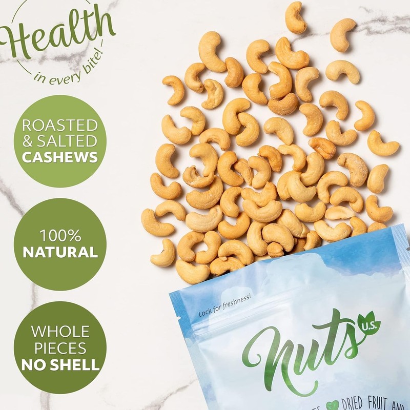 Salted Cashews - Roasted Nut Snack - 4 lb Resealable gallery