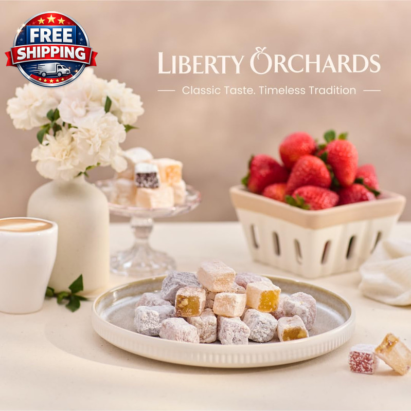 Berry Delights - Assorted Vegan Berry Snack, Gluten Free, Lokum with Nuts Strawb gallery