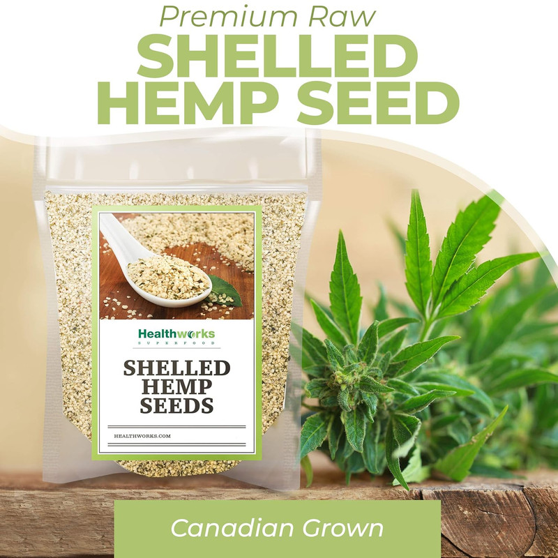Healthworks Shelled Hemp Seeds 32 Oz - Omega 3 6 Protein Fiber gallery