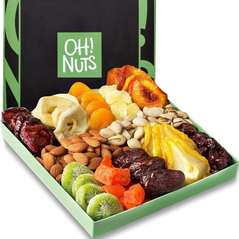 Dried Fruits and Nuts Gift Basket - Gourmet Gift Baskets - Healthy Assorted Nuts