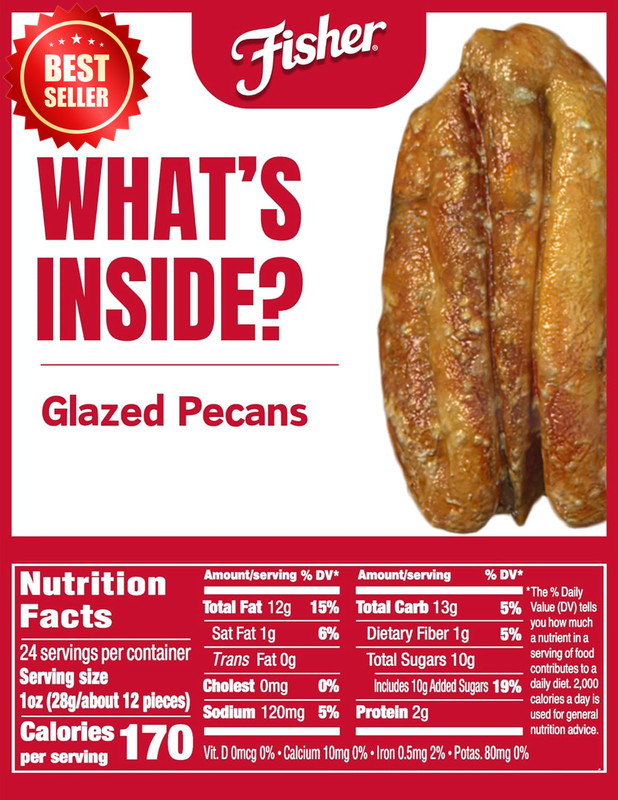 24 Oz 1 PACK Glazed Candied Pecans Junior Mammoth Nuts Snack Crunchy Sweet US gallery