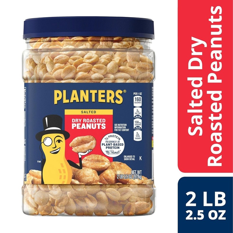 Dry Roasted Peanuts 34.5 oz Pack of 6 Salted Kosher Snacks Shareable gallery