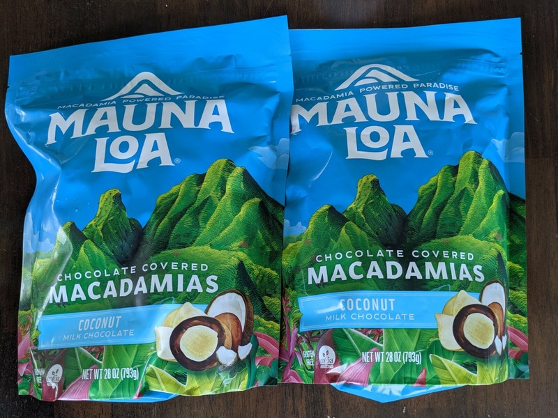 Mauna Loa Milk Chocolate Coconut Macadamia Nut – 2 Bags (28 oz per bag)
