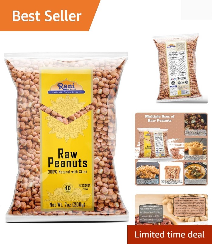 Nutritious Raw Whole Peanuts 7oz – Ideal for Cooking & Snacking
