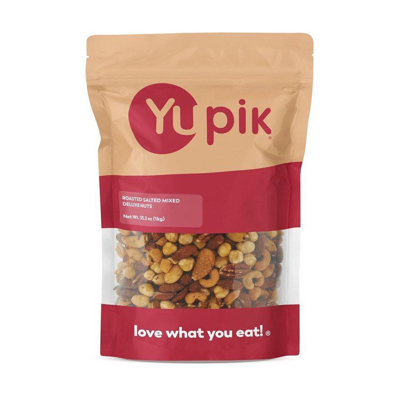 Deluxe Roasted Salted Nut Mix, 2.2 Lb (35.2 Oz), Vegan, Cholesterol Free, a Blen