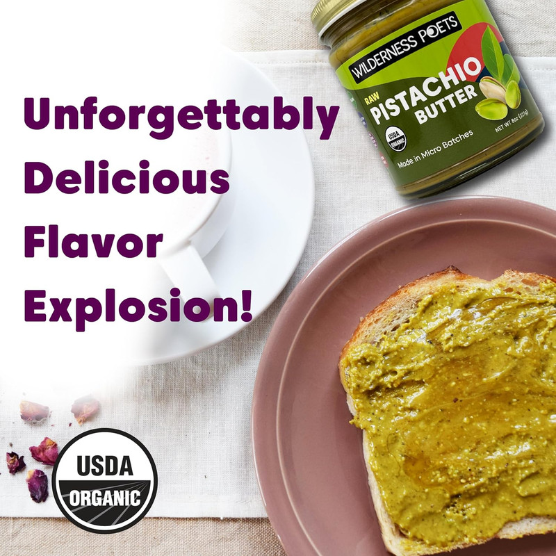 , Pistachio Butter - Organic, Raw, 100% Pistachio - Half Ga gallery