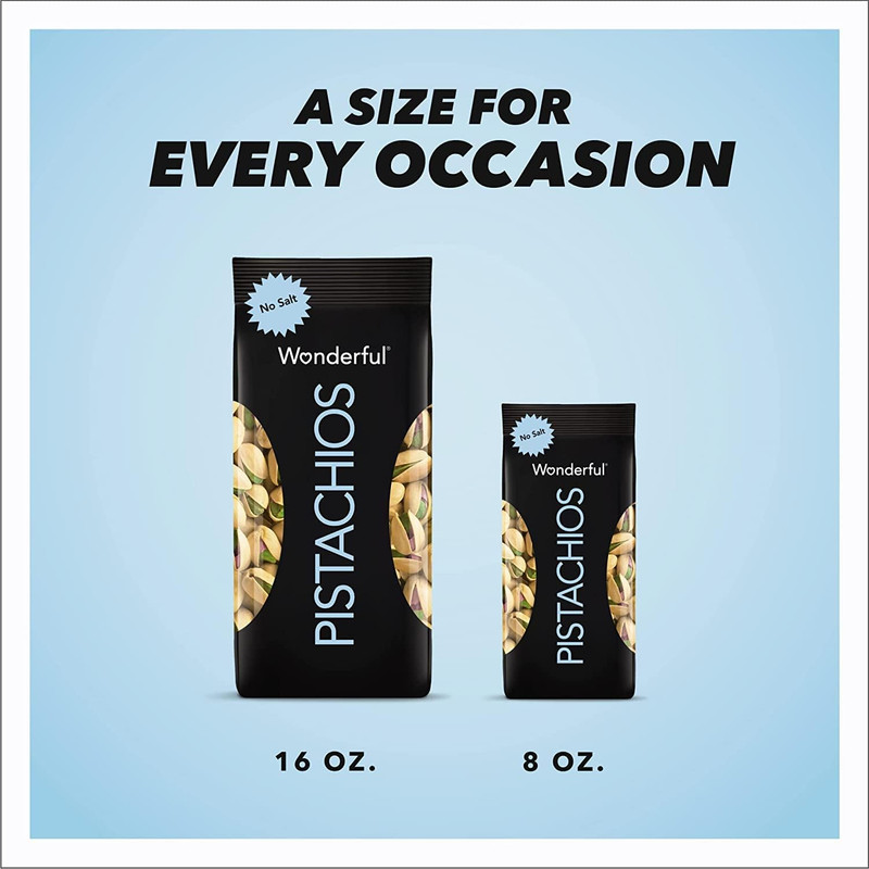 Wonderful Pistachios in Shell, Roasted with No Salt Nuts, 16 Ounce Bag, Protein gallery
