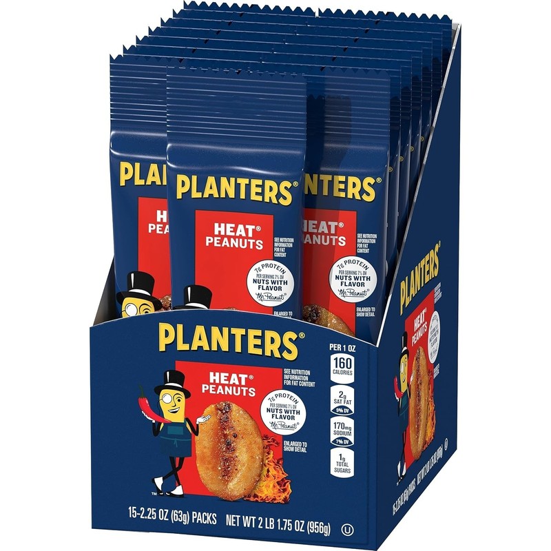 Spicy Hot Peanuts, 2.25 oz, 15-Pack - Crunchy Snack Packs gallery