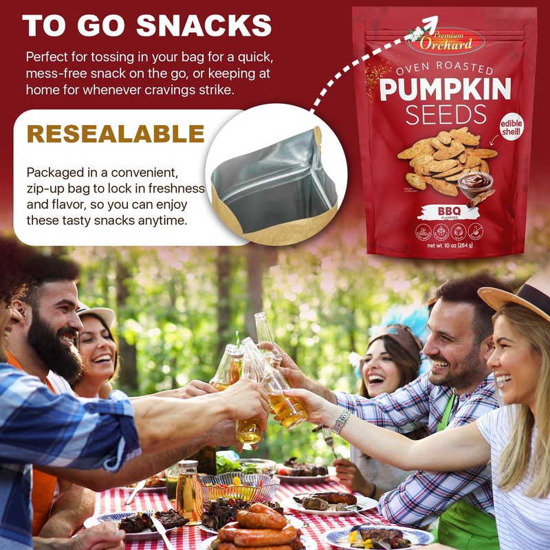 Flavored Pumpkin Seeds Oven Roasted | BBQ | High Protein Snacks for Kids and ... gallery