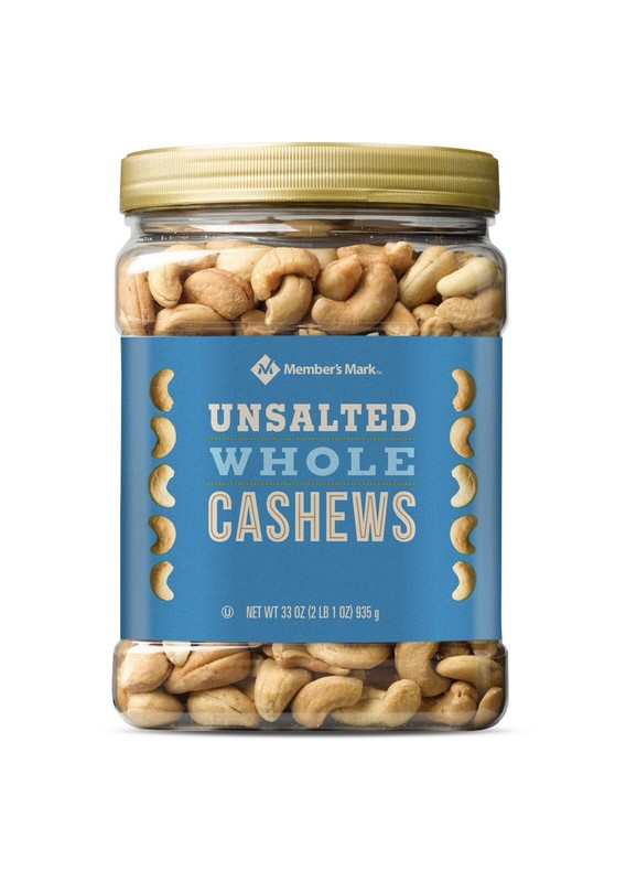 Member’s Mark Unsalted Whole Cashews (33 oz.) Free & Fast Shipping