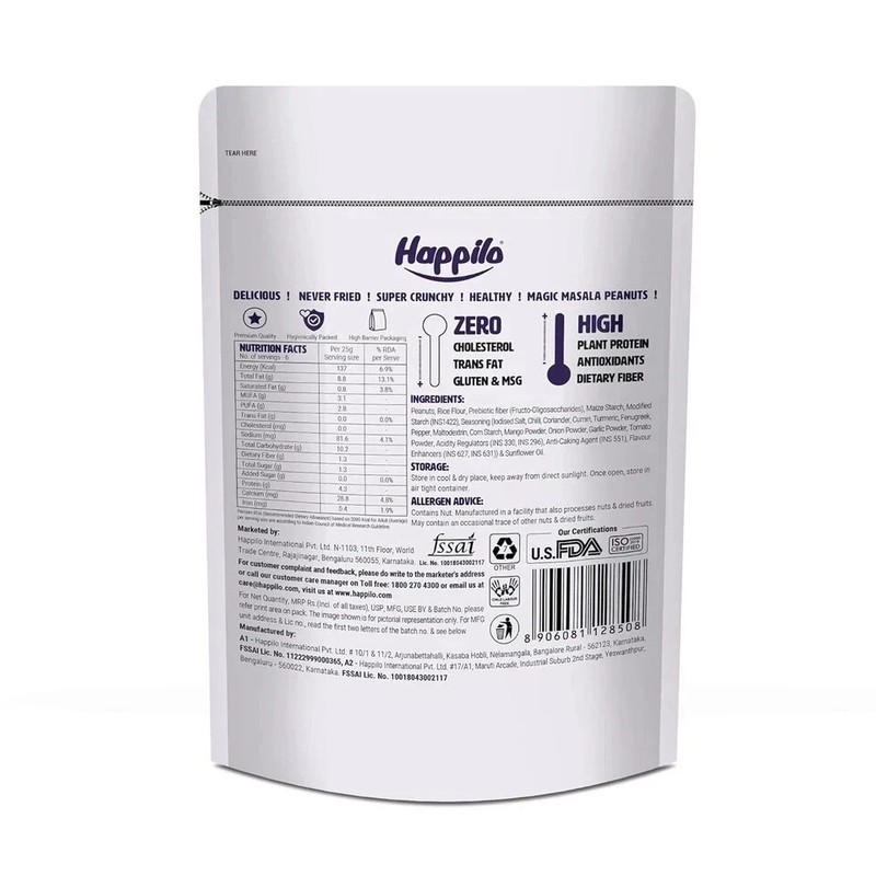 Happilo Premium Super Snack Magic Masala Peanut 150g, Free Shipping World Wide gallery