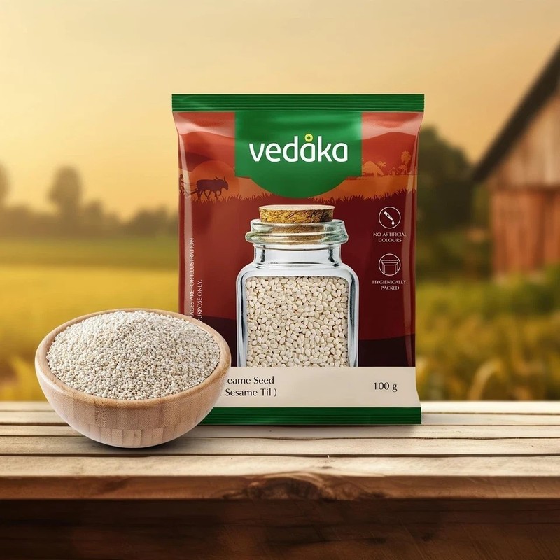 Amazon Brand Vedaka Hulled Seame Seed 100 G Nylon Sesame Til G213 gallery