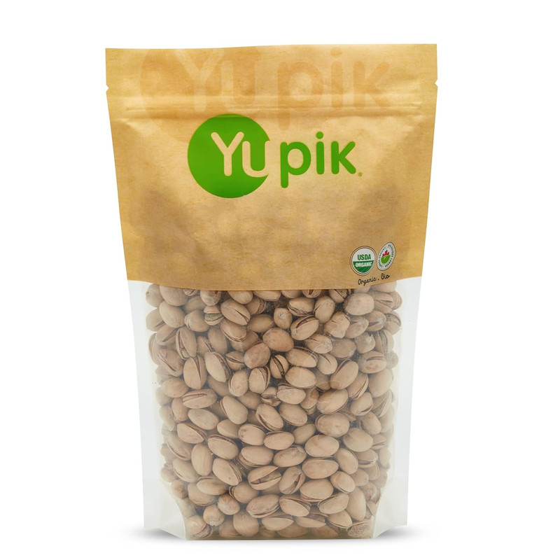 Organic Dry Roasted Salted Pistachios, in Shell, 2.2 Lb (35.2 Oz), Gluten-Free,