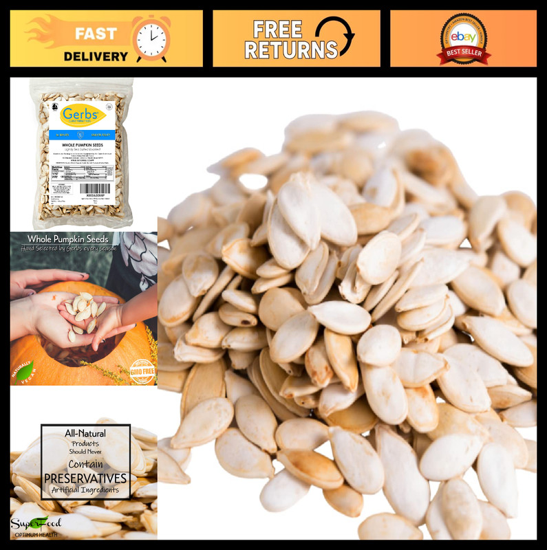 Lightly Sea Salted Pumpkin Seeds in Shell - 4 lbs, Non-GMO, Vegan, Kosher, Aller