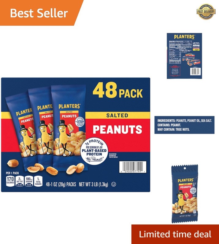 Salted Peanuts 48 1-ounce packs