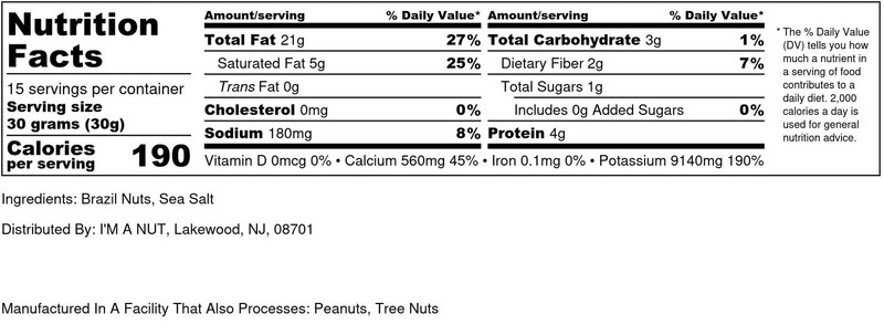 Premium Wild Harvested Dry Roasted Brazil Nuts with Sea Salt, 1 lb 16 oz – Hi... gallery