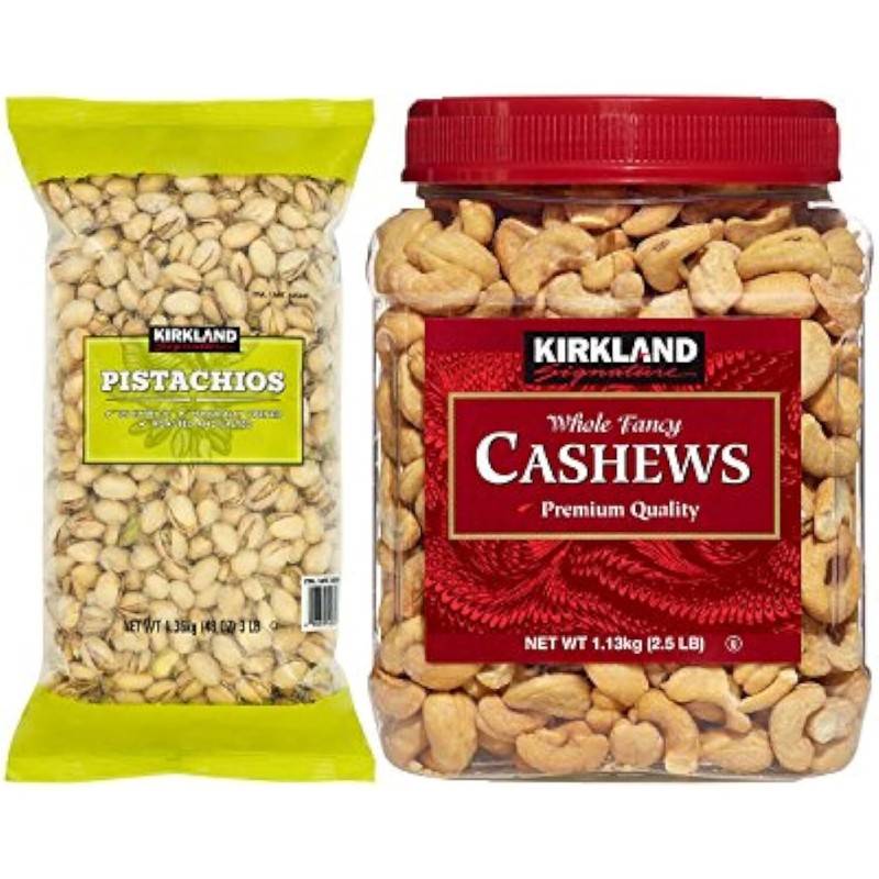 Kirkland Signature In Shell Pistachios and Cashews Bundle – Includes Kirkland