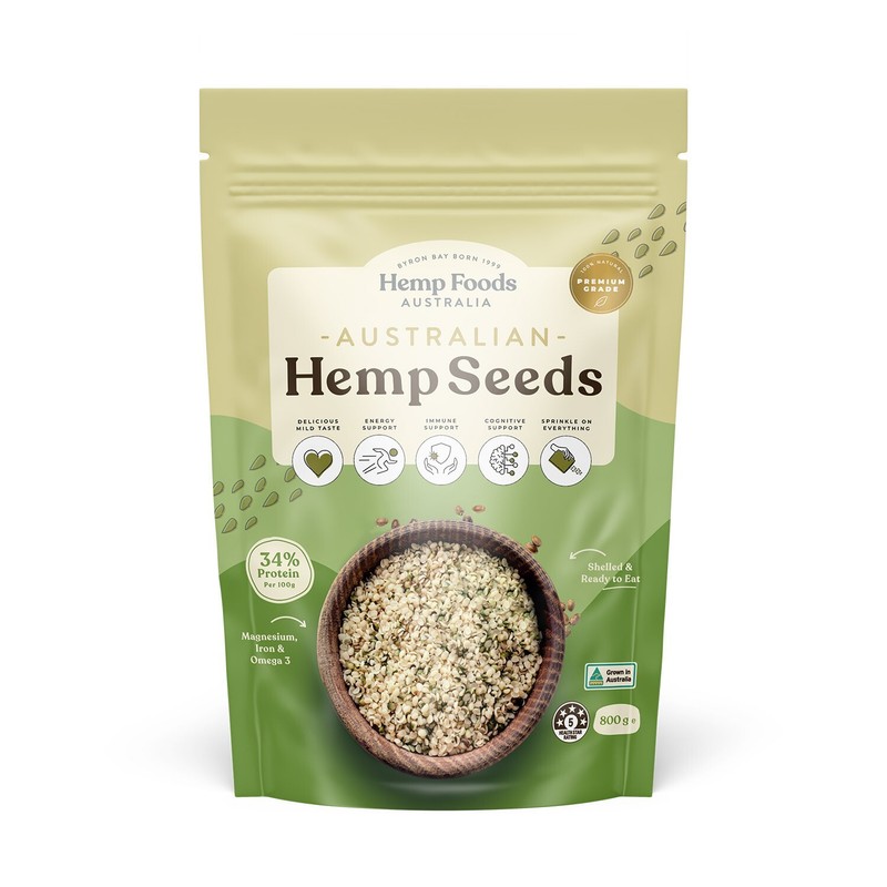 NEW Australian Hemp Seeds 800g Premium Grade 100% Natural Delicious & Nutritious