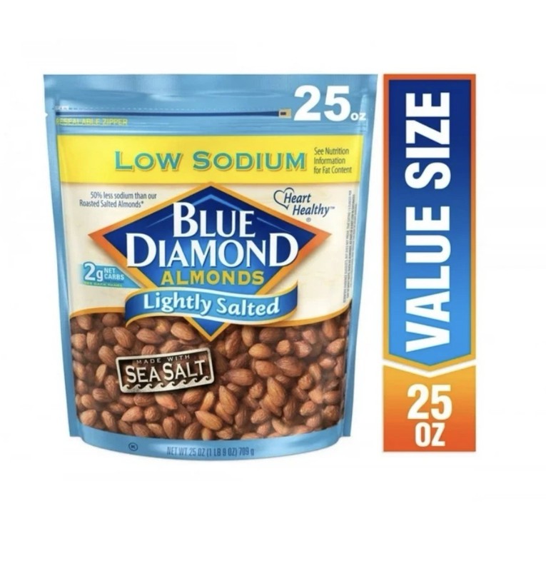Blue Diamond Almonds, Lightly Salted Snack Almonds 25OZ