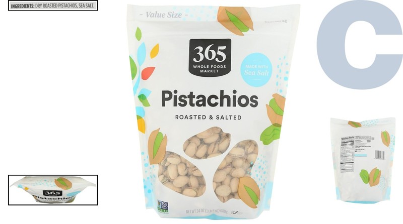 Nutritious 24 Ounce Bag of Roasted & Salted Pistachios - Healthy Snack gallery