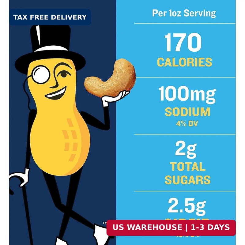 PLANTERS Deluxe Salted Whole Cashews, Party Snacks, Plant-Based Protein, Quick S gallery
