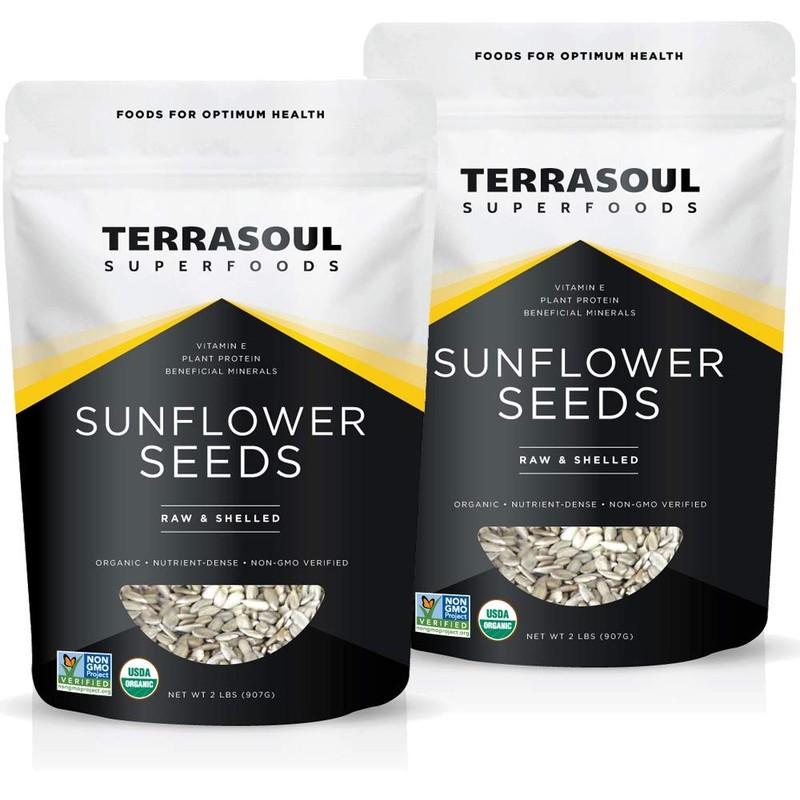 Terrasoul Superfoods Organic Sunflower Seeds, 4 Lbs 2 Pack Hulled | Fresh | …