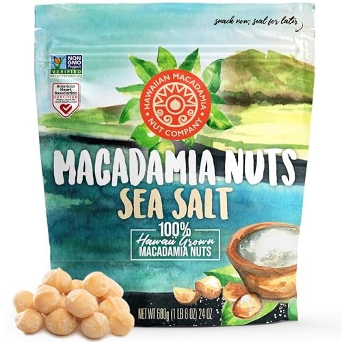 Dry Roasted Macadamia Nuts with Sea Salt - 24 Oz, Gluten-Free, Non-GMO, Crunchy gallery