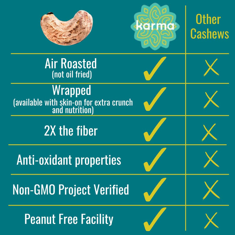 Lightly Salted Cashews with Skin by Karma Nuts Whole Roasted Vegan Gluten Free gallery