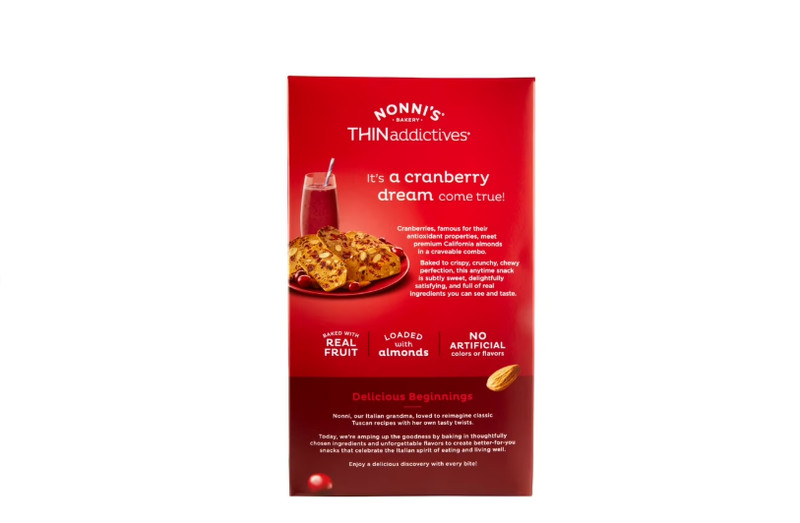 Nonni's THINaddictives Cranberry Almond Crisps 15 pk. gallery
