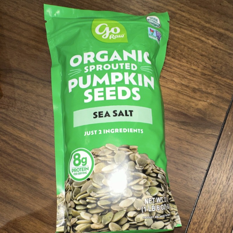 Go Raw Organic Sprouted Pumpkin Seeds Sea Salt 1 lb 6 oz USDA Organic