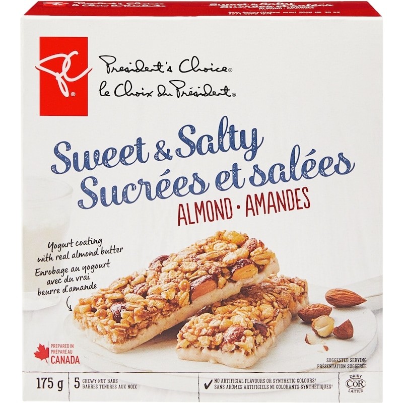2-Pack President’s Choice Sweet and Salty Almond Chewy Nut Bars