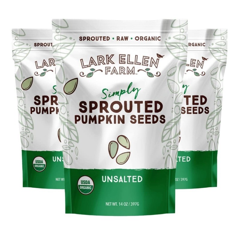 Lark Ellen Farm Organic Pumpkin Seeds Raw Unsalted 14 oz 3-Pack